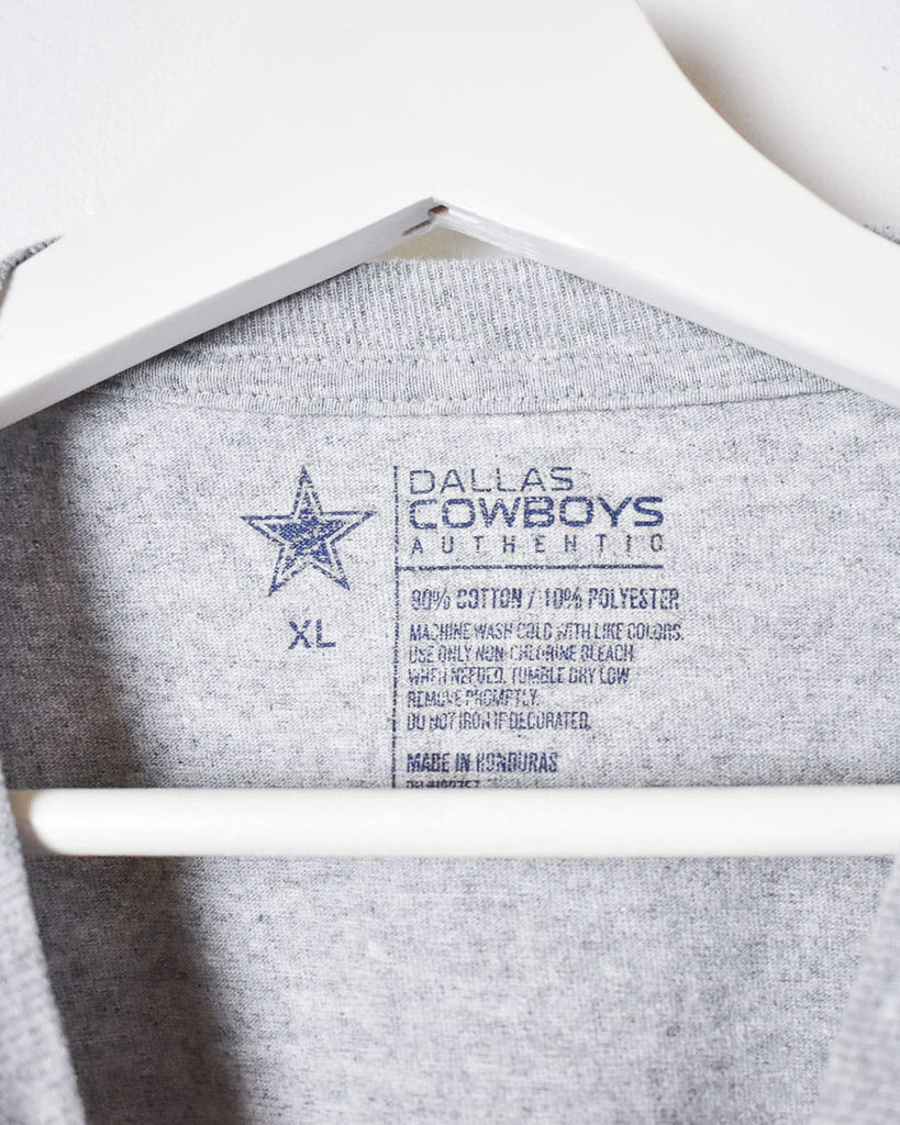 Vintage 00s Cotton Mix Stone NFL Dallas Cowboys Football Sweatshirt -  Large– Domno Vintage