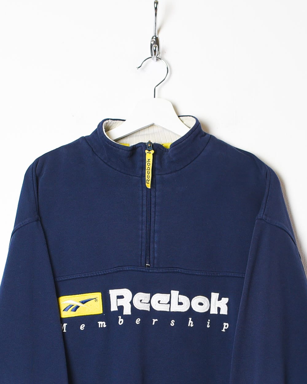 Navy Reebok Membership 1/4 Zip Sweatshirt - Medium