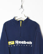 Navy Reebok Membership 1/4 Zip Sweatshirt - Medium