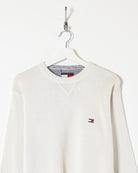 White Tommy Hilfiger Knitted Sweatshirt - Medium