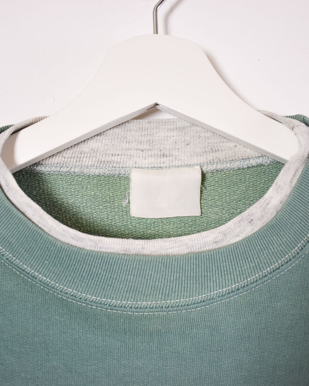 Green Vintage Double Neck Sweatshirt - X-Large