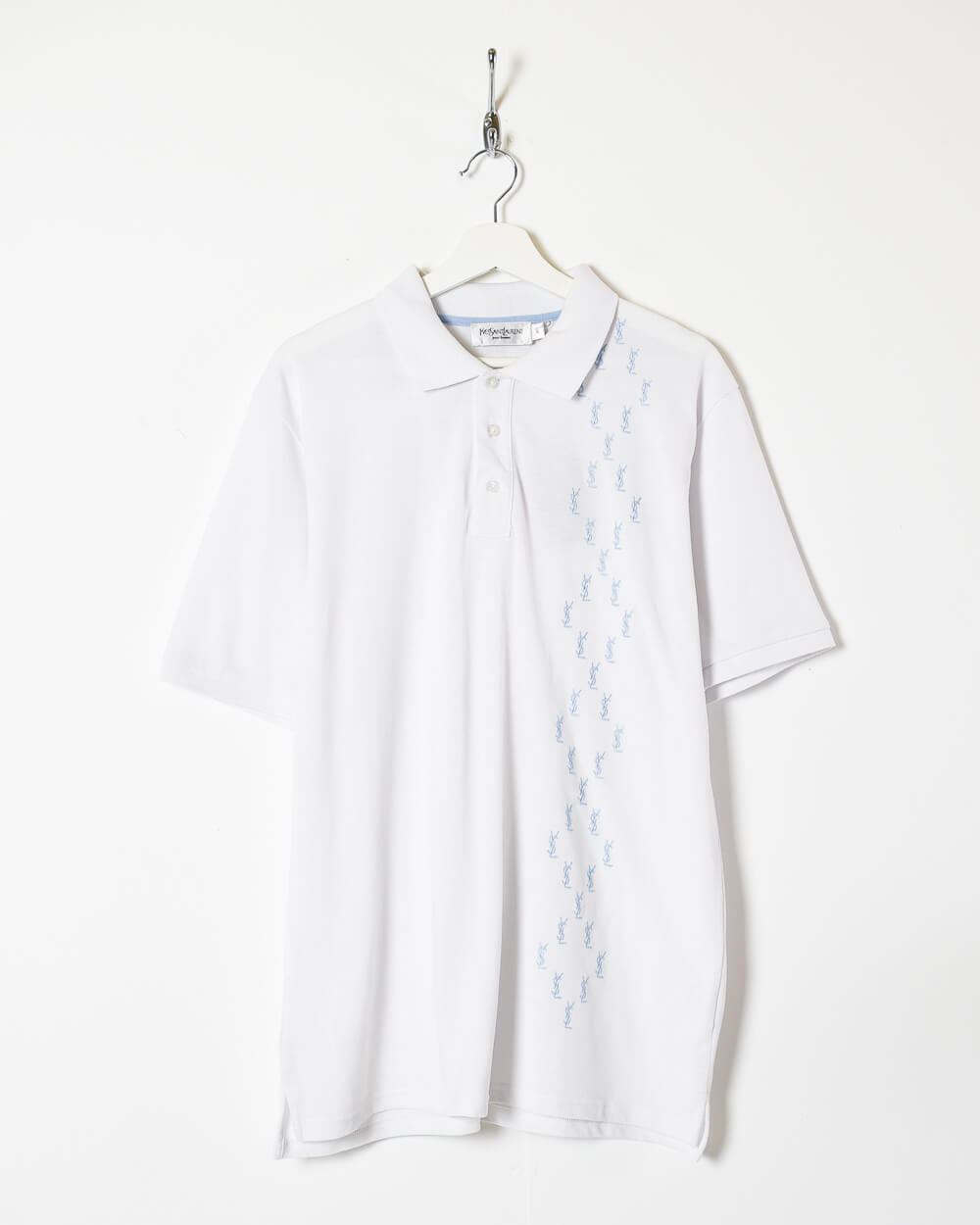 White Yves Saint Laurent Polo Shirt - X-Large