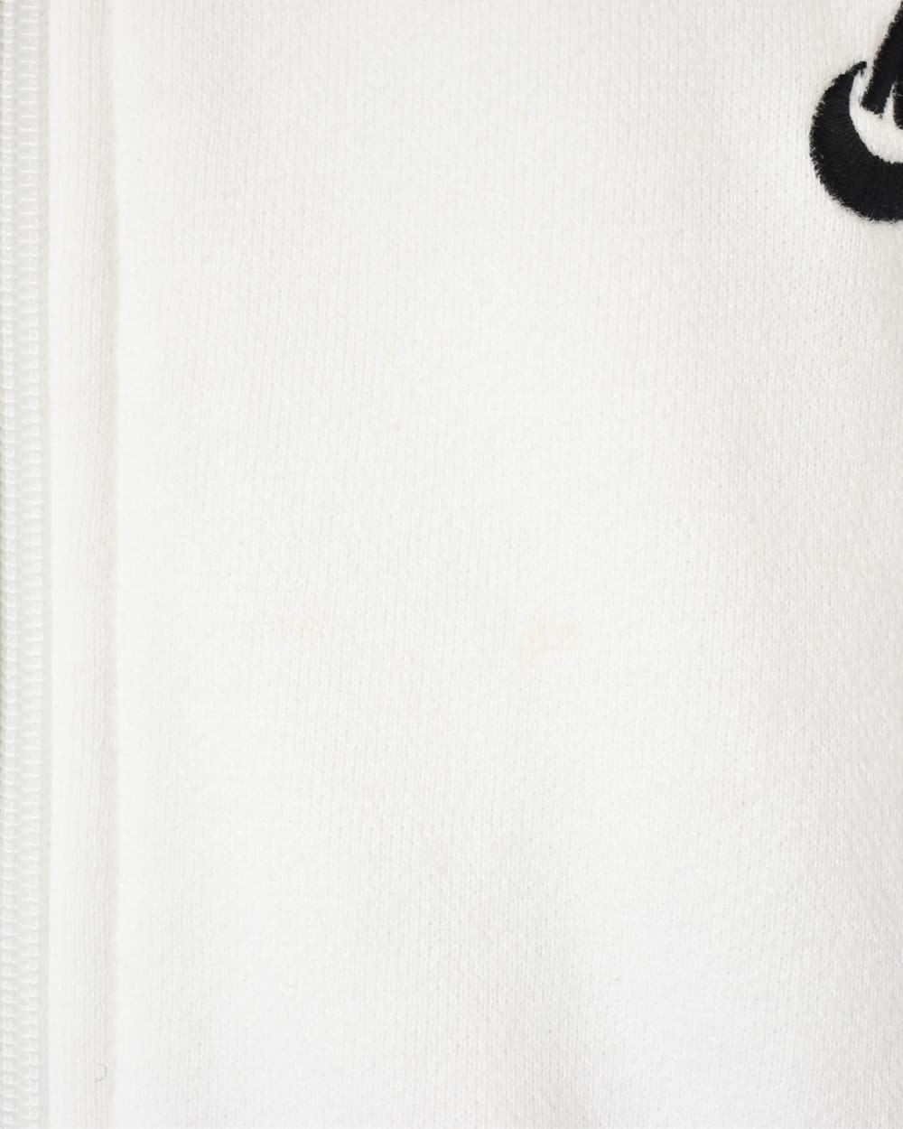 White Nike Zipped-Through Hoodie - Medium