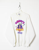 White Hanes Disney Goofy's Kitchen Sweatshirt - X-Large
