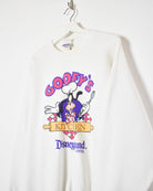 White Hanes Disney Goofy's Kitchen Sweatshirt - X-Large