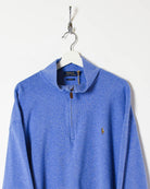Blue Ralph Lauren 1/4 Zip Sweatshirt - X-Large