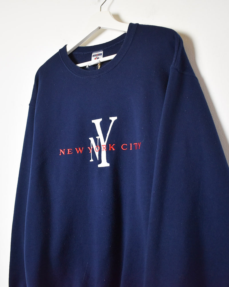 Vintage 90s Cotton Mix Navy New York Yankees Sweatshirt - Medium– Domno  Vintage