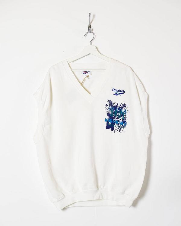 White Reebok Sweater Vest - X-Large