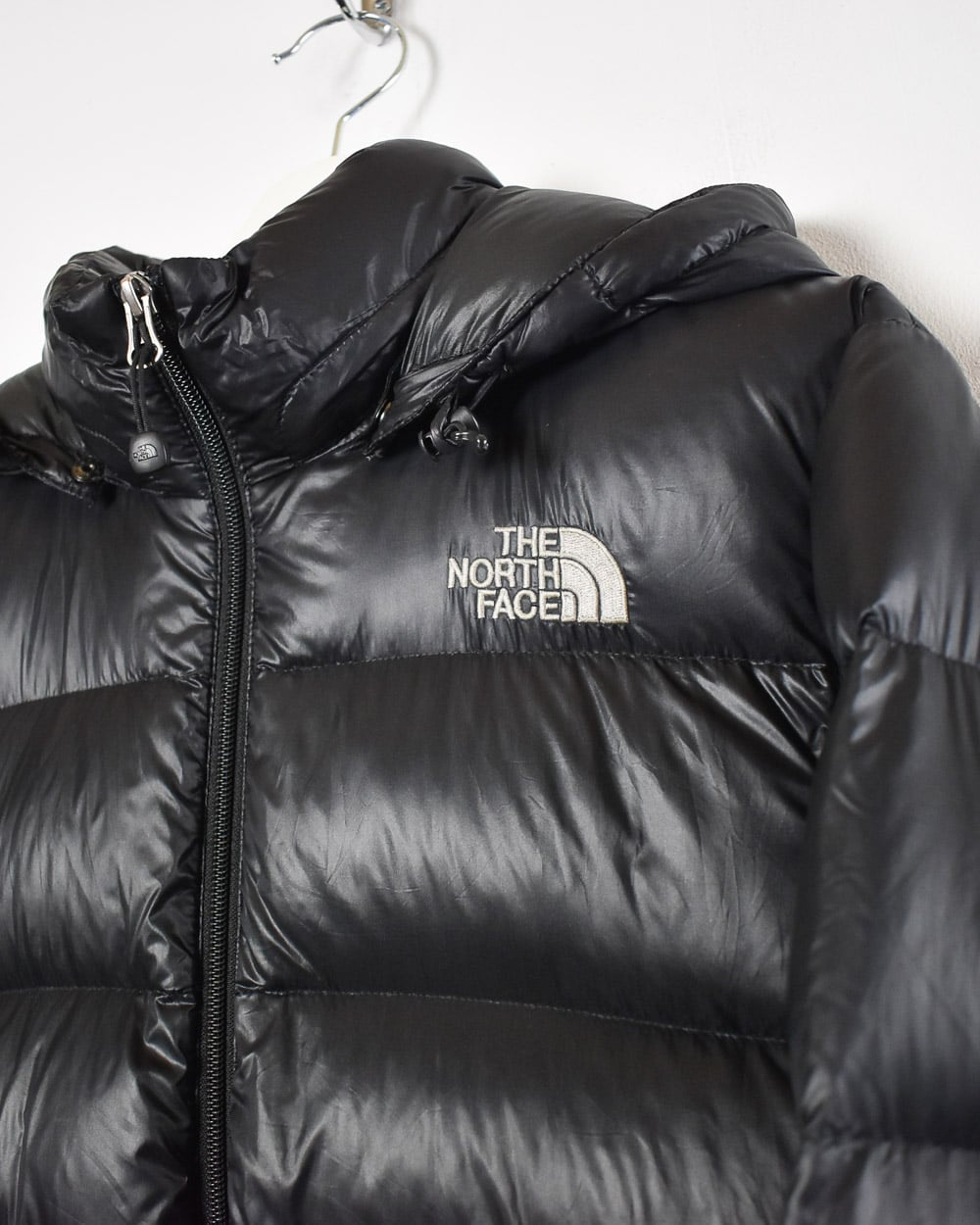Black The North Face Hooded Nuptse 800 Down Puffer Jacket - Medium Women's