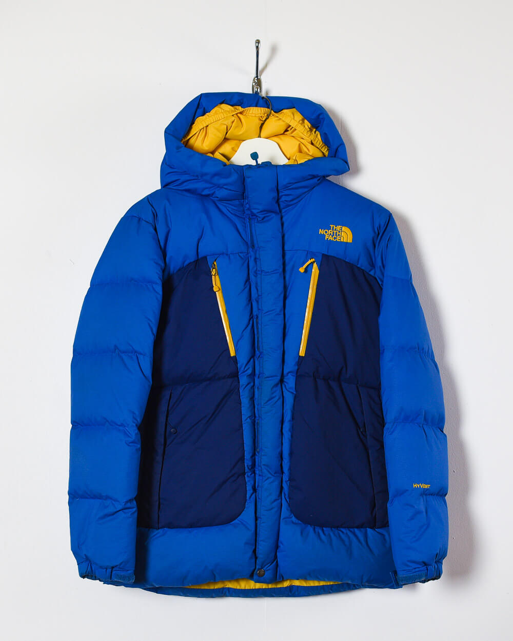 Blue The North Face Hooded Down Puffer Jacket - Small
