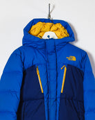 Blue The North Face Hooded Down Puffer Jacket - Small