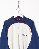 Navy Adidas 1/4 Zip Sweatshirt - Small