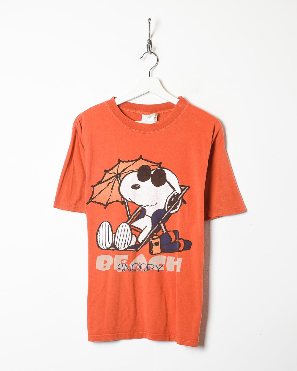 Orange Beach Snoopy Graphic T-Shirt - Small