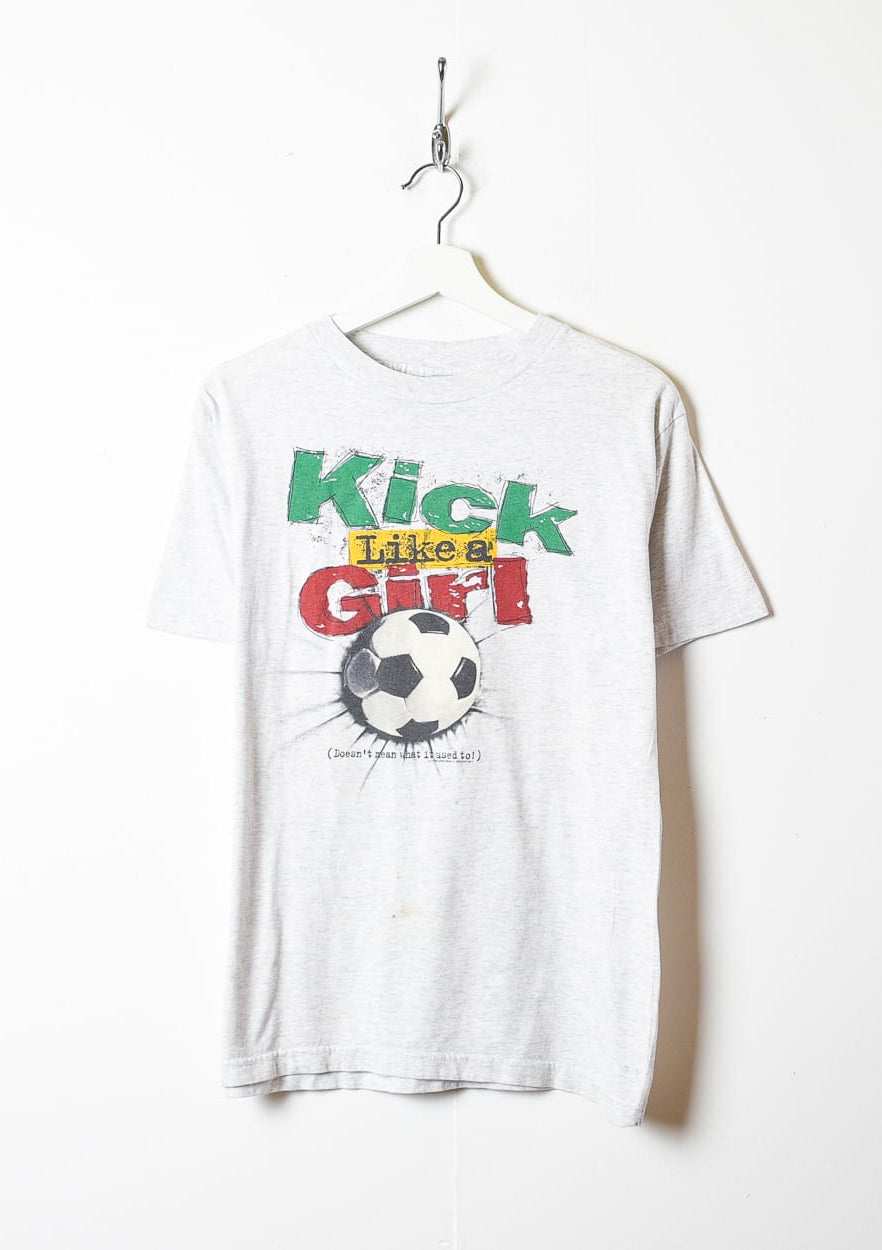 Stone Kick Like A Girl Single Stitch T-Shirt - Medium