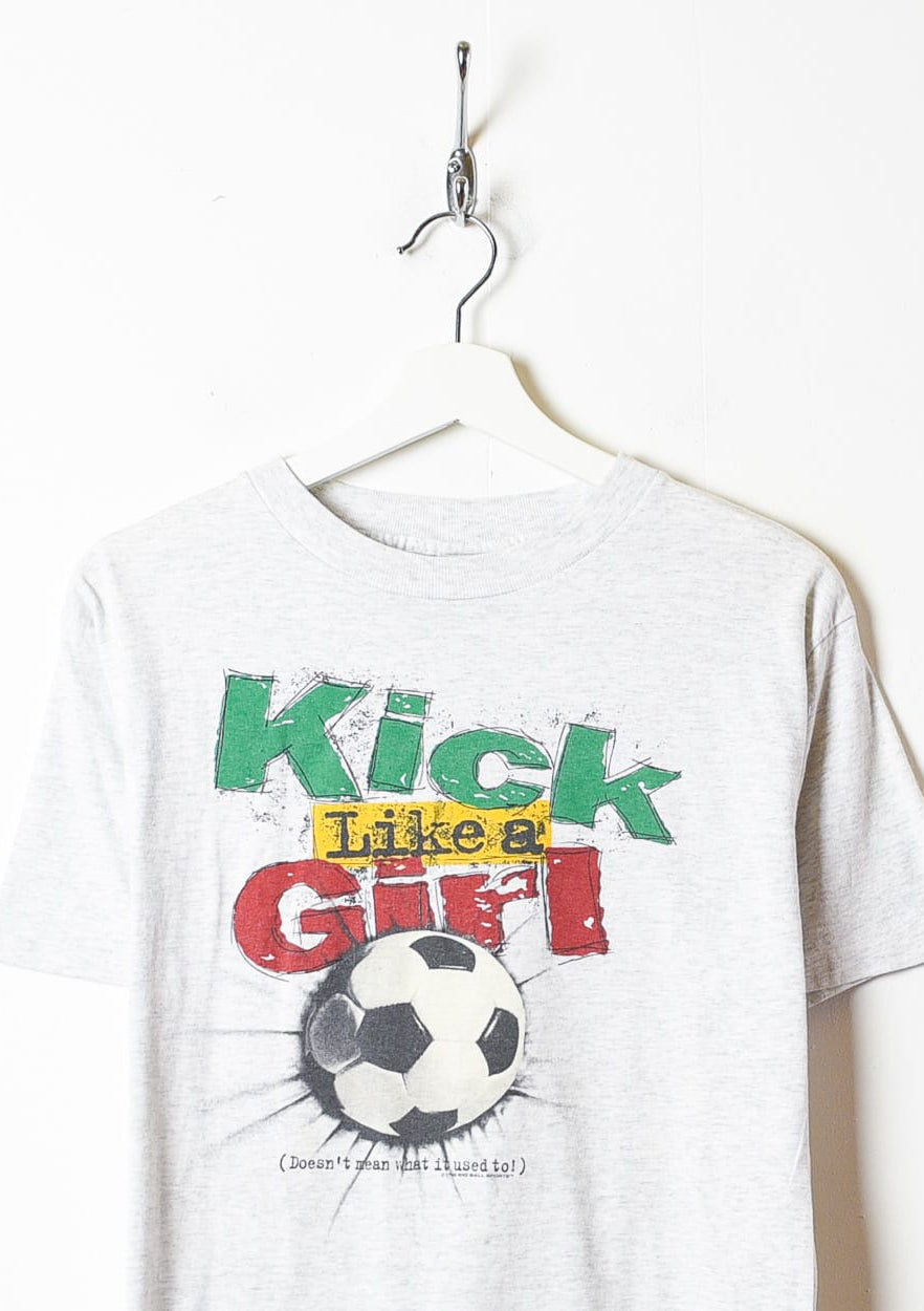 Stone Kick Like A Girl Single Stitch T-Shirt - Medium