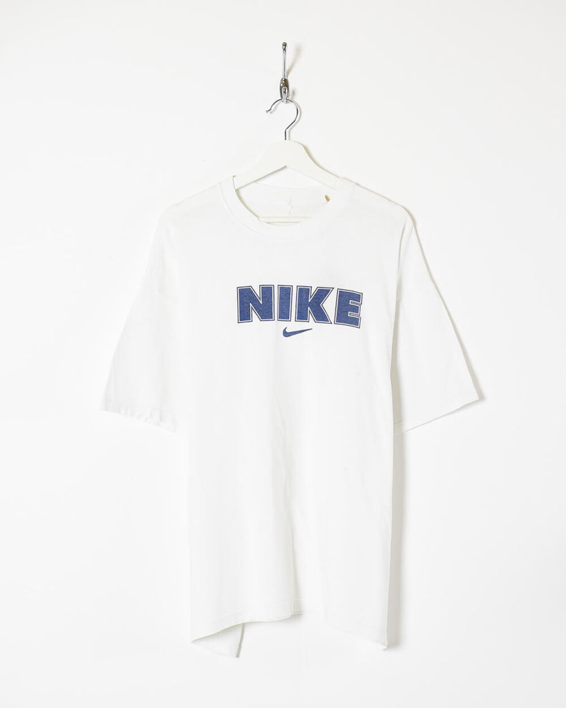 Vintage 90s Cotton White Nike Athletic T-Shirt - X-Large– Domno Vintage