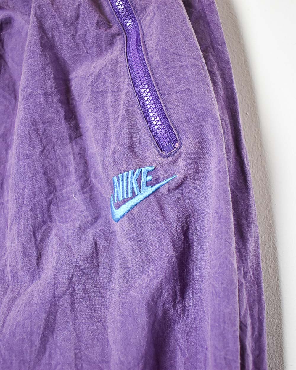 Purple Nike Tracksuit Bottoms - Medium