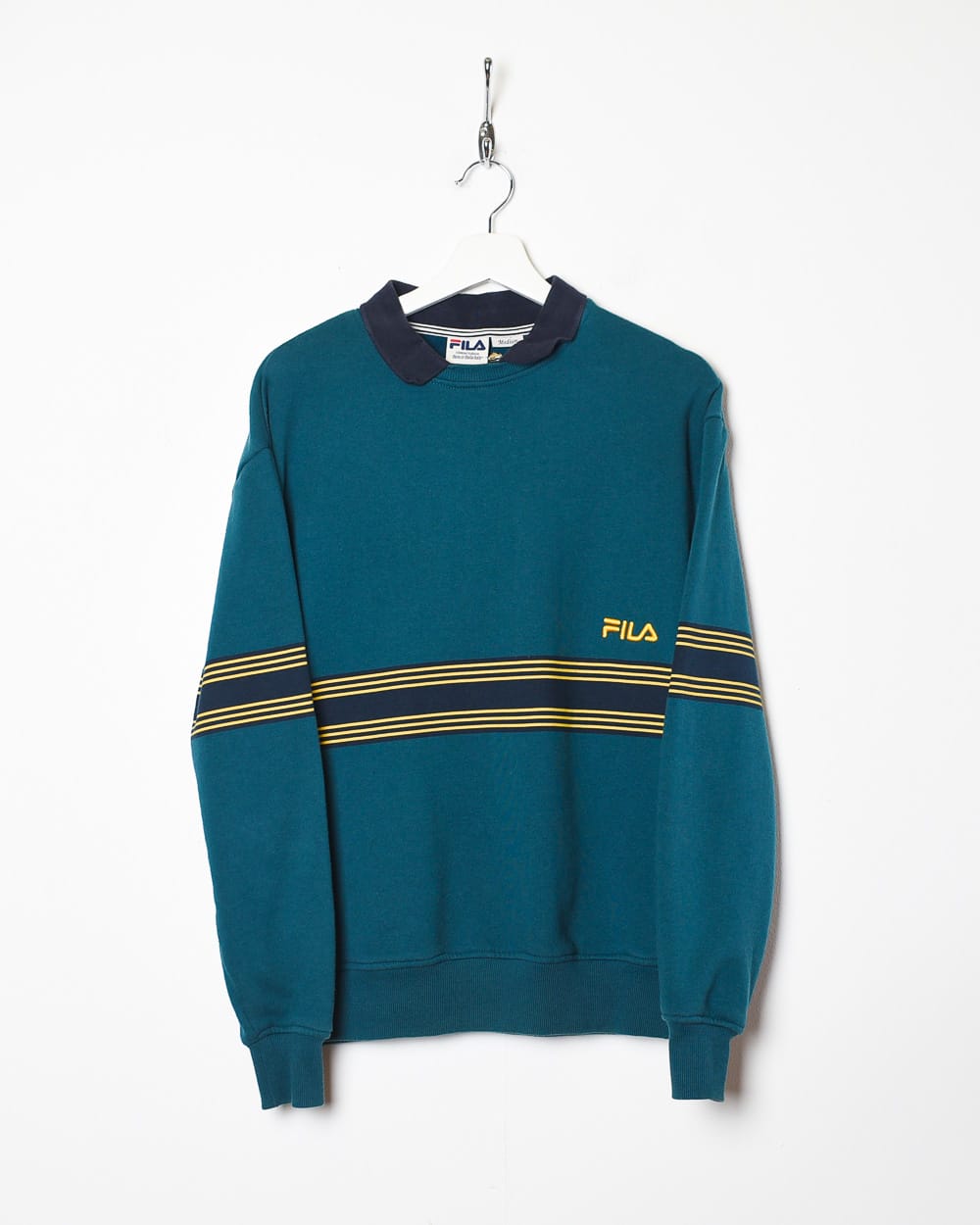 Green Fila Collared Sweatshirt - Small