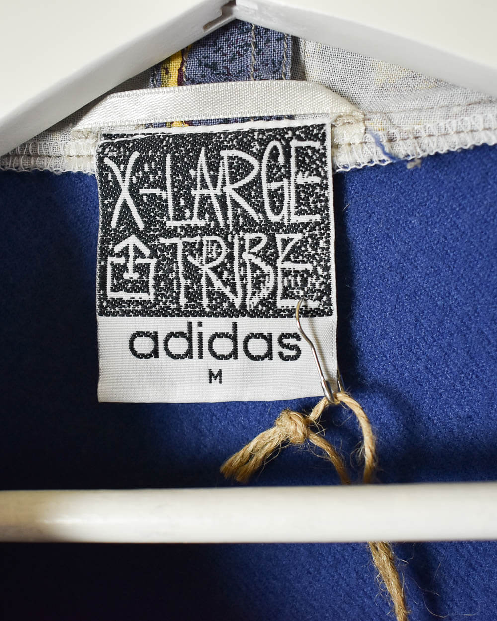 Blue Adidas Tribe 1/4 Zip Hoodie - Medium