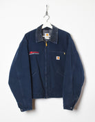 Navy Carhartt Workwear Flannel Lined Detroit Jacket - Medium