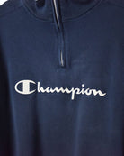 Navy Champion 1/4 Zip Sweatshirt - XX-Large