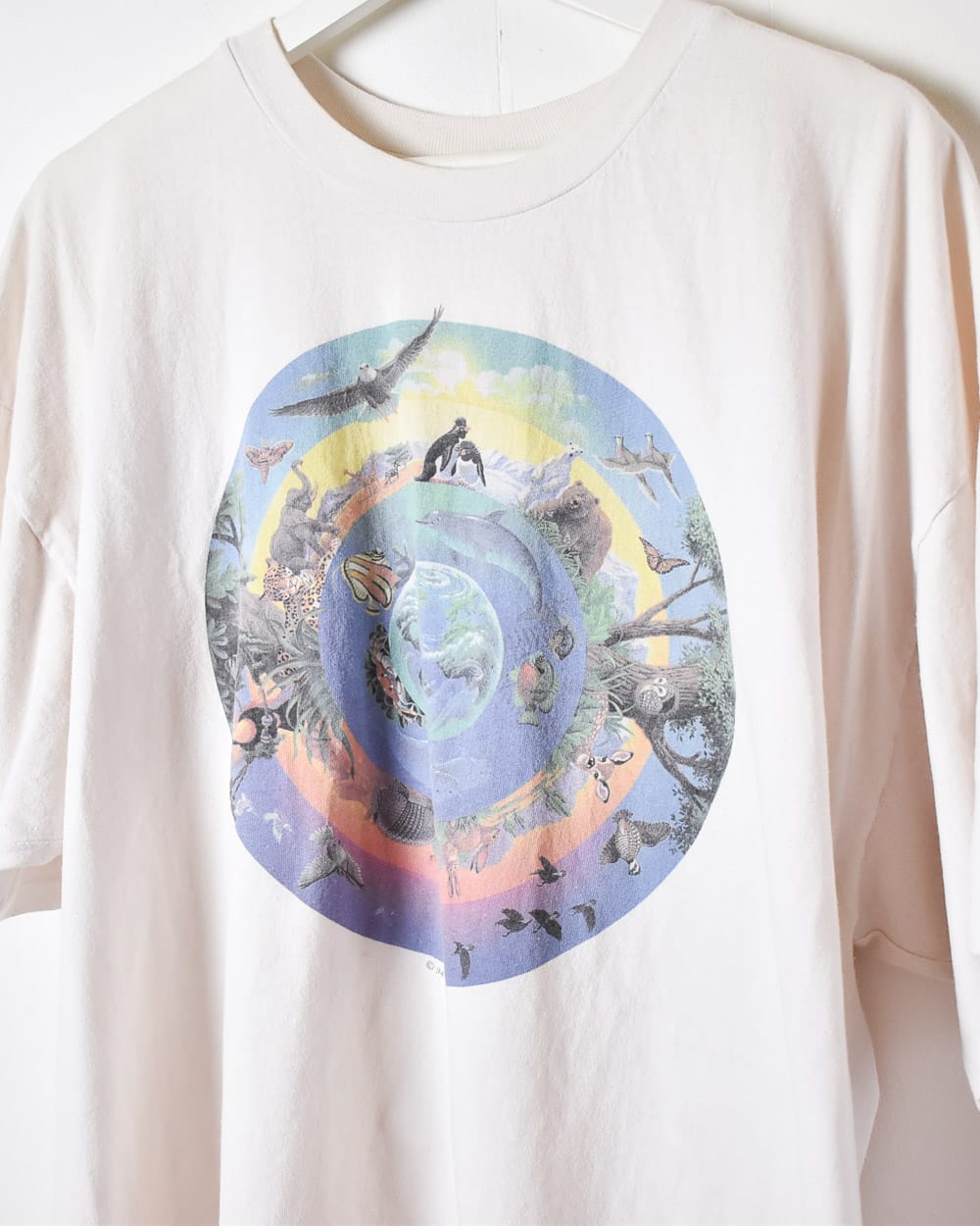 White Circle Of Life Single Stitch T-Shirt - XX-Large