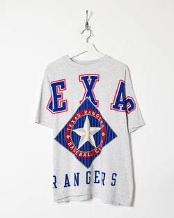 Vintage MLB 1996 Texas Rangers Shirt Big Logo Major League 