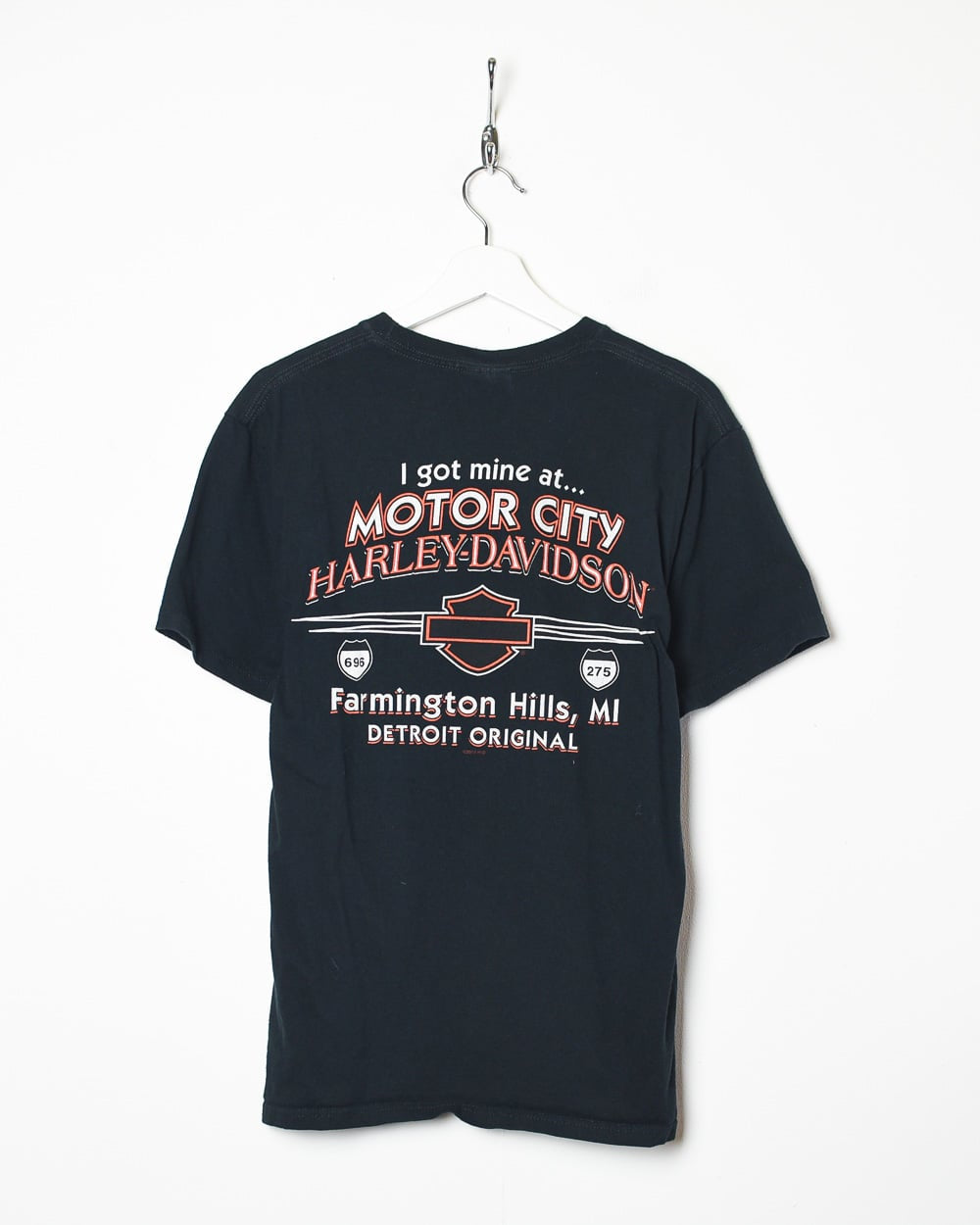 Black Harley Davidson Life Begins When You Get One T-Shirt - Medium