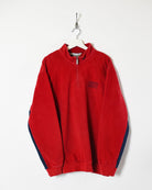 Red Nike 1/4 Zip Sweatshirt - X-Large