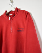 Red Nike 1/4 Zip Sweatshirt - X-Large
