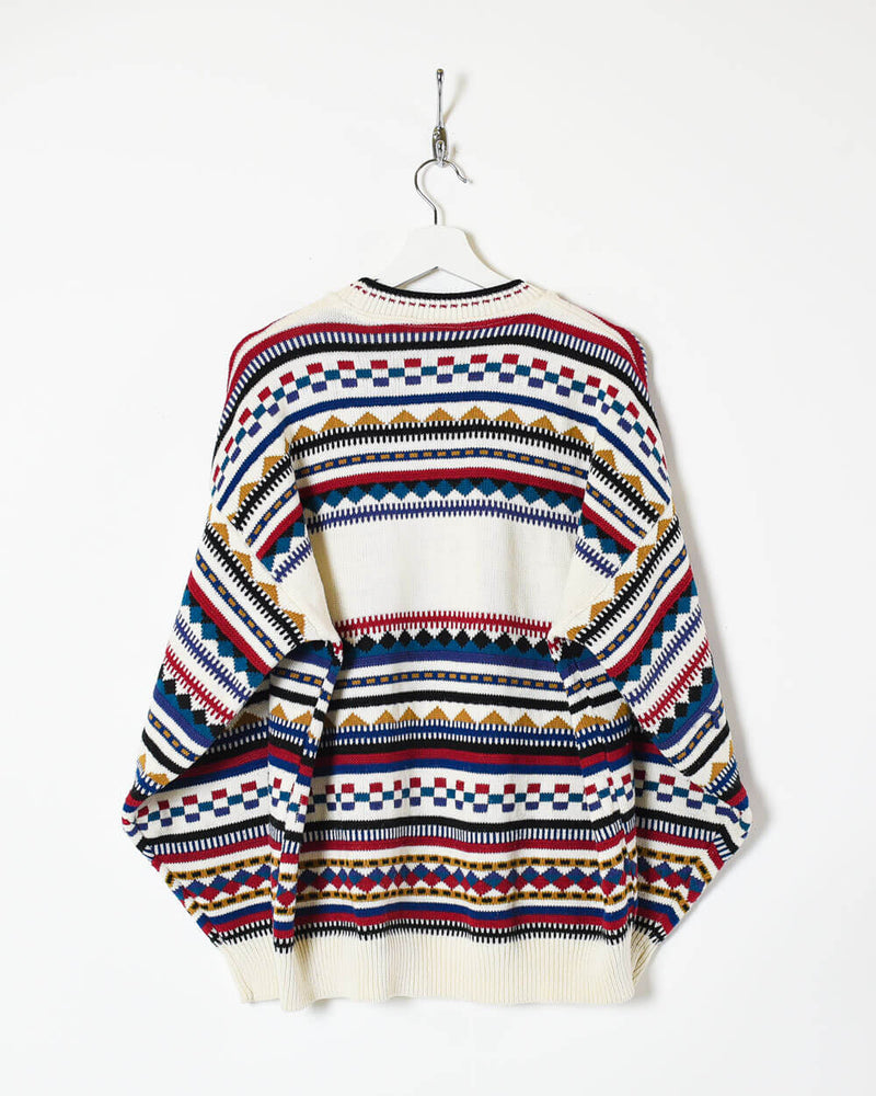 White The Sweater Shop Knitted Sweatshirt - Large