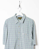 Green Timberland Checked Short Sleeved Shirt - Large