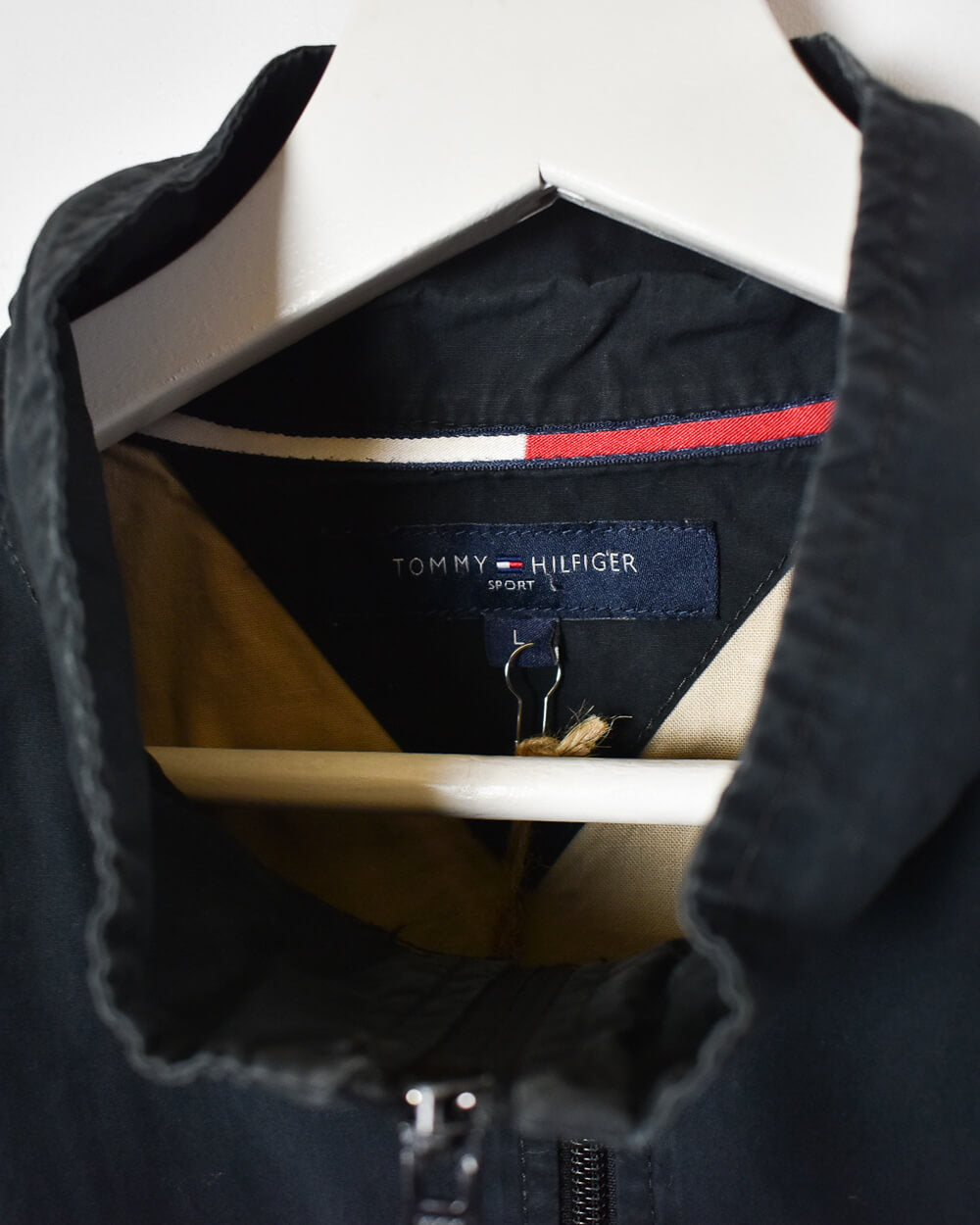 Black Tommy Hilfiger Windbreaker Jacket - Medium