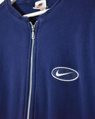 Navy Nike Zip-Through Sweatshirt - Large Women's