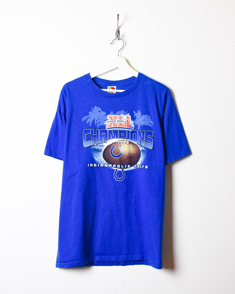 Vintage 00s Blue Indianapolis Colts Superbowl XLI Champions T-Shirt -  X-Large Cotton– Domno Vintage