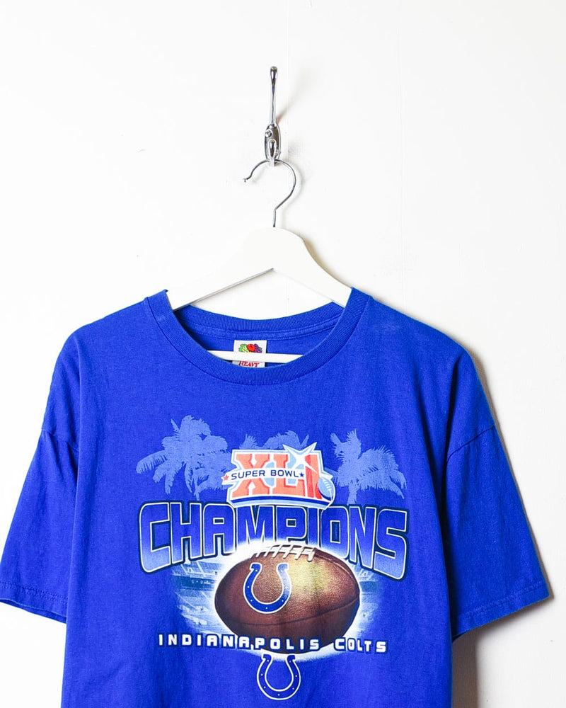 Vintage 00s Blue Indianapolis Colts Superbowl XLI Champions T-Shirt -  X-Large Cotton– Domno Vintage