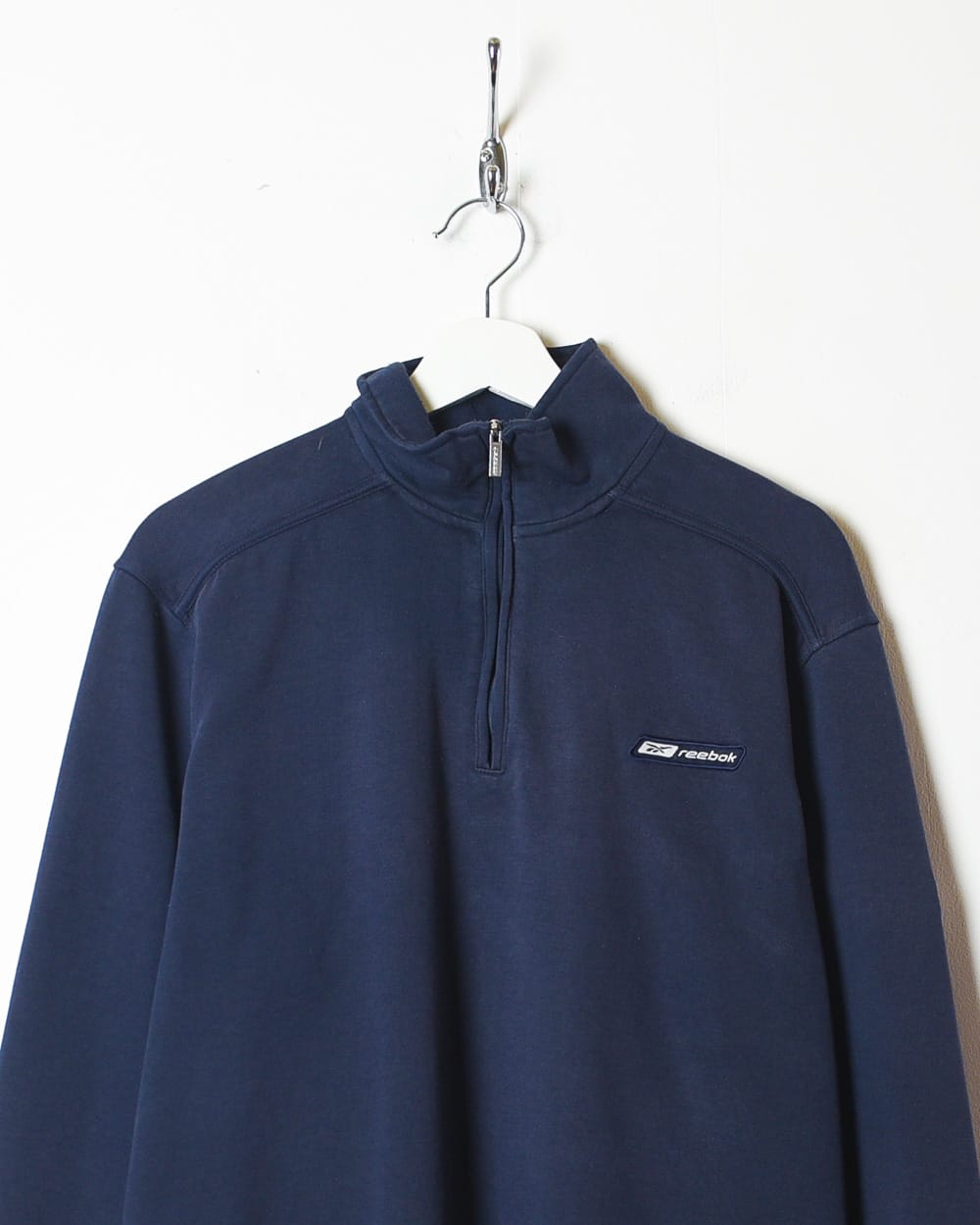 Navy Reebok 1/4 Zip Sweatshirt - Medium