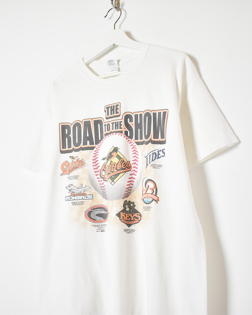 White Baltimore Orioles The Road to The Show T-Shirt - Large