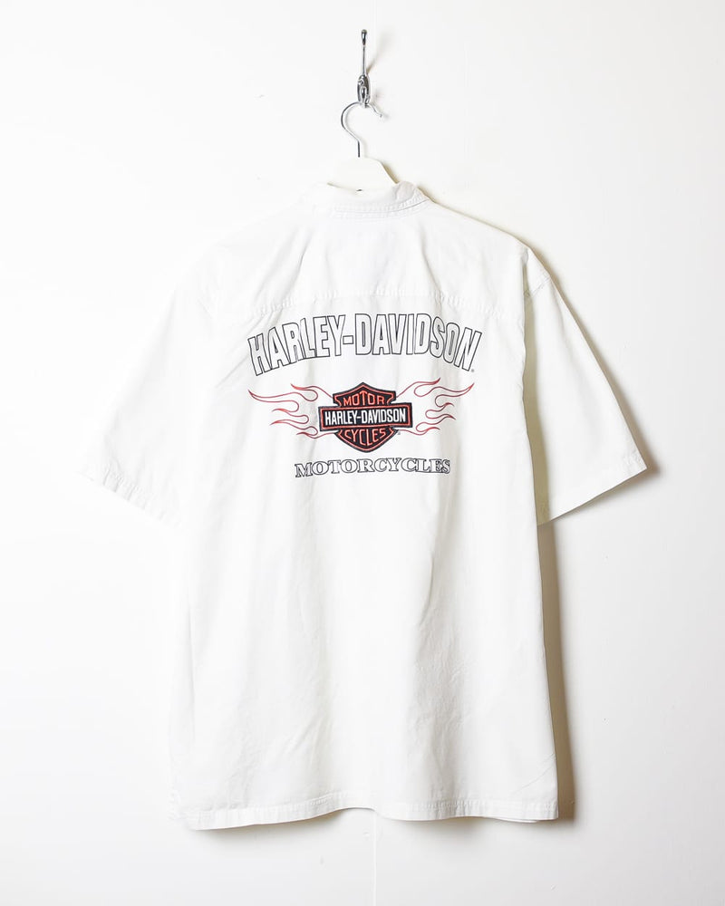 White Harley Davidson Short Sleeved Shirt - X-Large