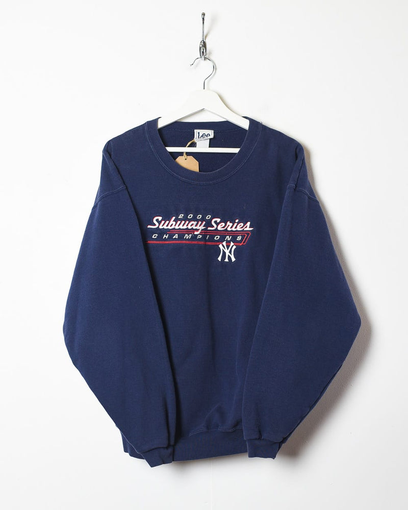 Vintage 00s Navy Lee Sport New York Yankees 2000 Subway Series Champions  Sweatshirt - Medium Cotton– Domno Vintage