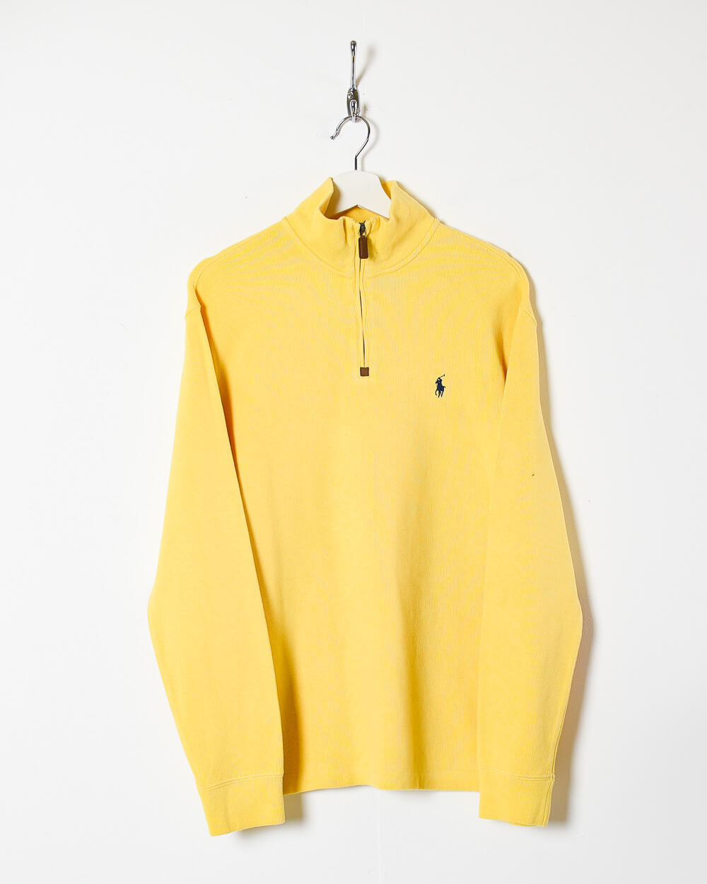 Yellow Ralph Lauren 1/4 Zip Sweatshirt - Medium