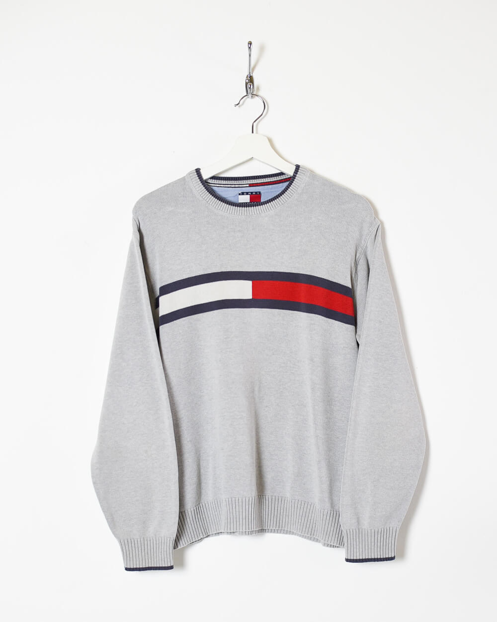 Stone Tommy Hilfiger Knitted Sweatshirt - Small