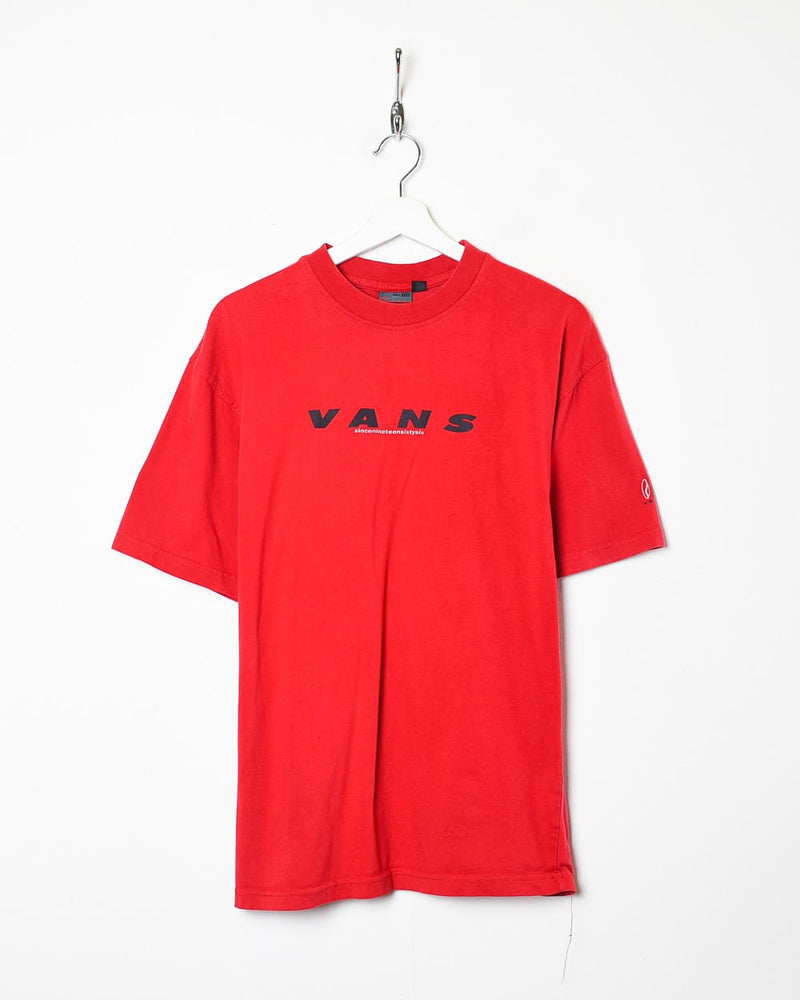 cerebrum Eftermæle provokere Vintage 90s Red Vans T-Shirt - Small Cotton– Domno Vintage