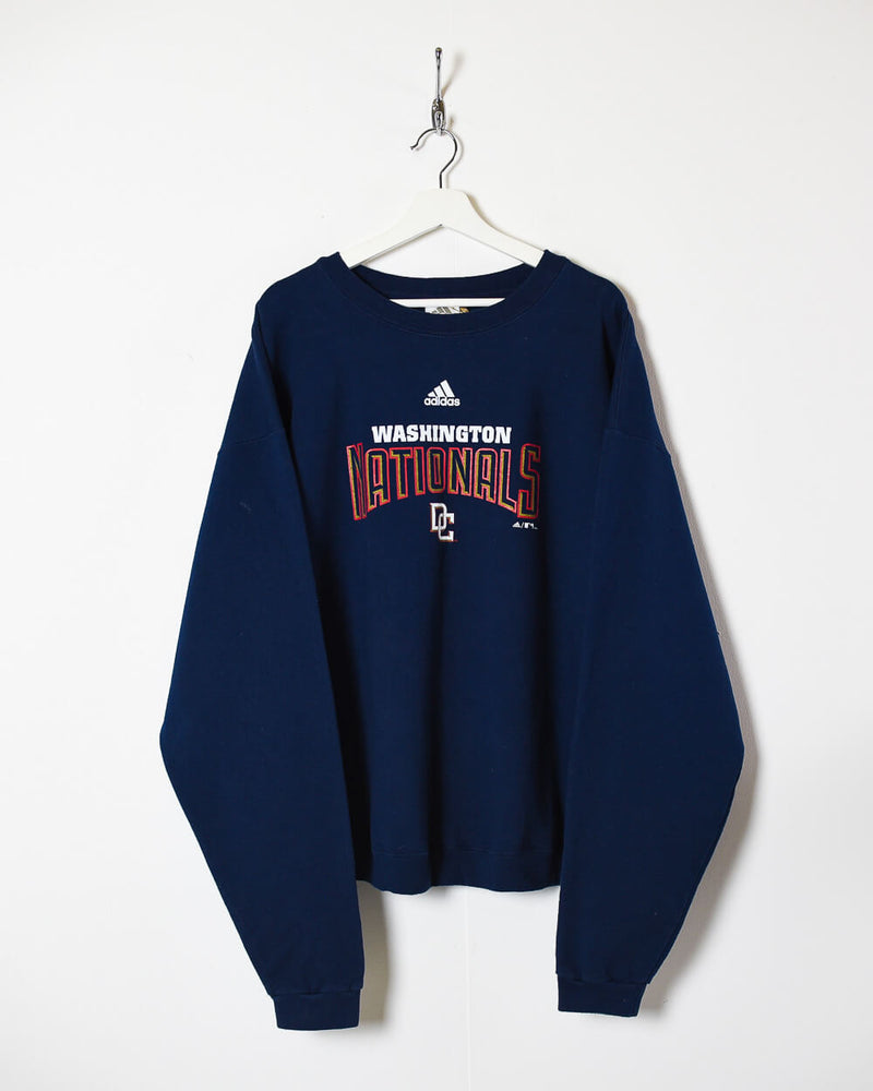 Vintage 00s Cotton Mix Navy Adidas MLB Washington Nationals DC Sweatshirt -  X-Large– Domno Vintage