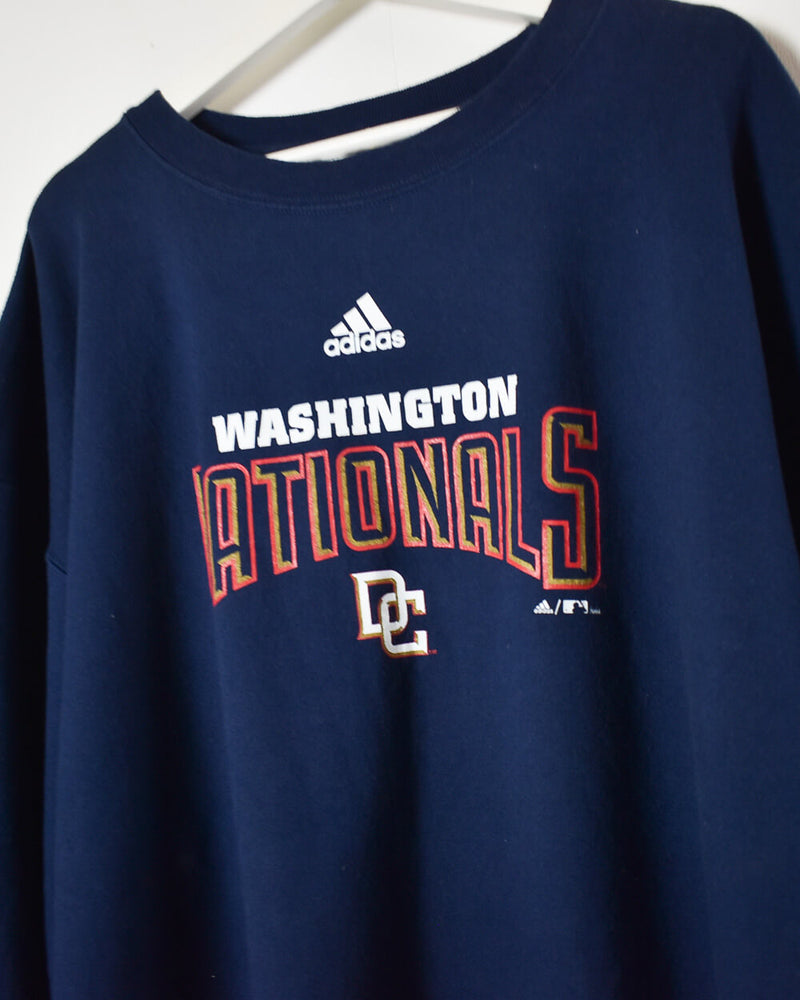 Vintage 00s Cotton Mix Navy Adidas MLB Washington Nationals DC