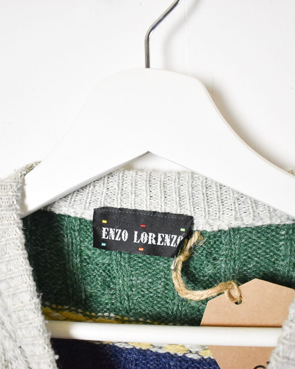 Multi Enzo Lorenzo Patterned Knitted Sweatshirt - Medium