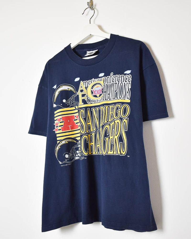 Vintage 90s Cotton Navy San Diego Chargers Conference Champions 1994 T-Shirt  - X-Large– Domno Vintage