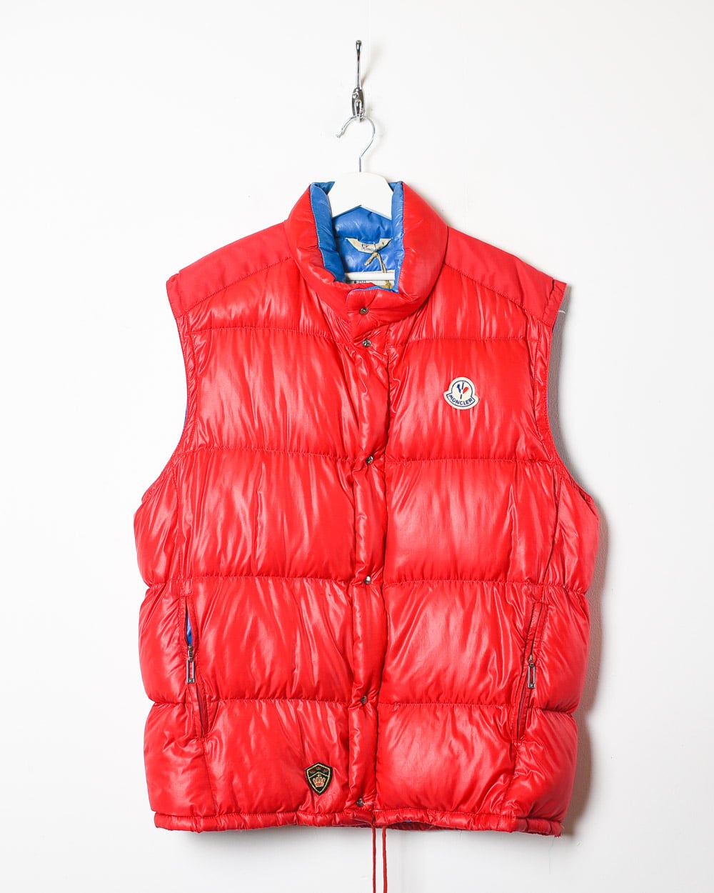 Red Moncler Down Gilet - X-Large