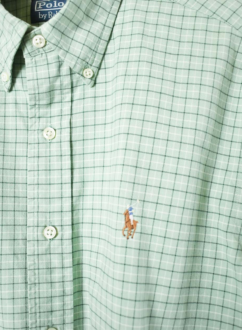 Green Polo Ralph Lauren Checked Shirt - Medium