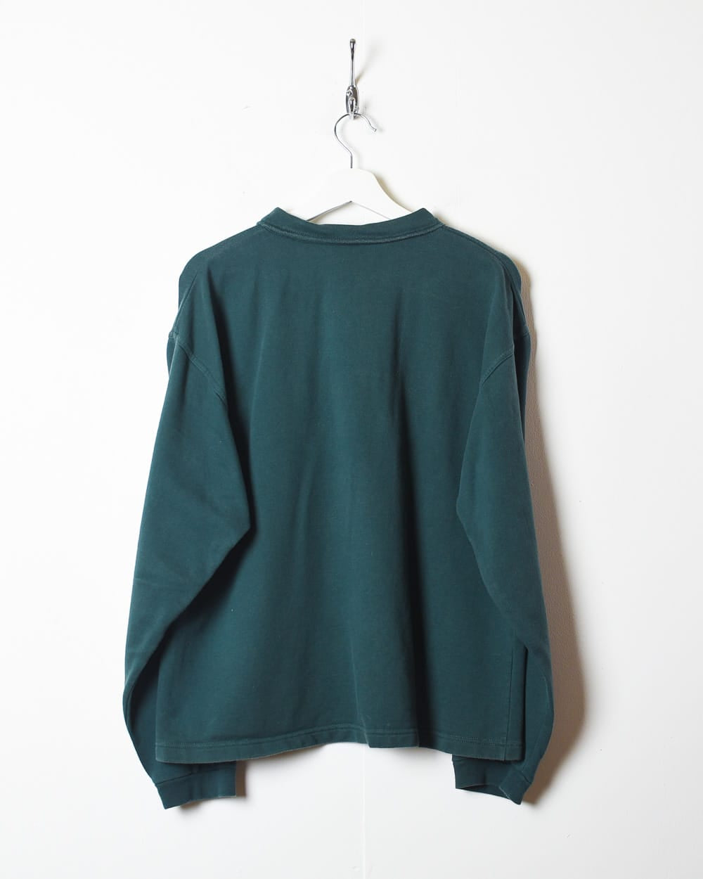 Green Reebok Membership Collared Sweatshirt - Small